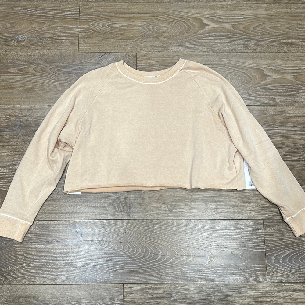 NWT oversized raglan crop crew neck double zero